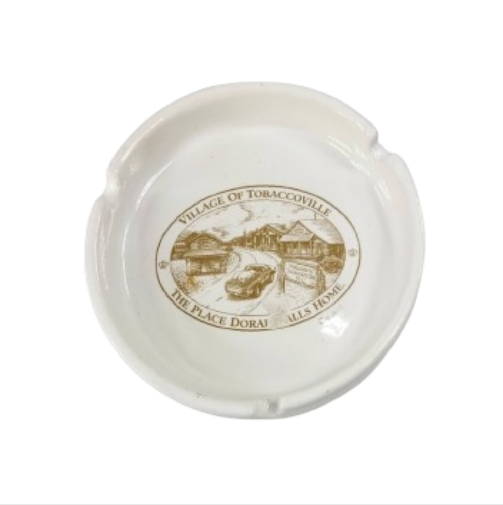 Vintage Village Of Tobacco Villegas North Carolina Souvenir Ashtray